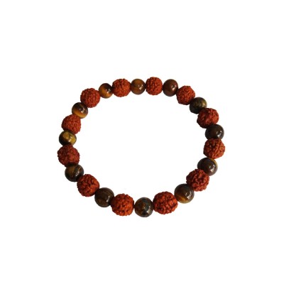 Tiger Eye's Rudraksha Bracelet For Men